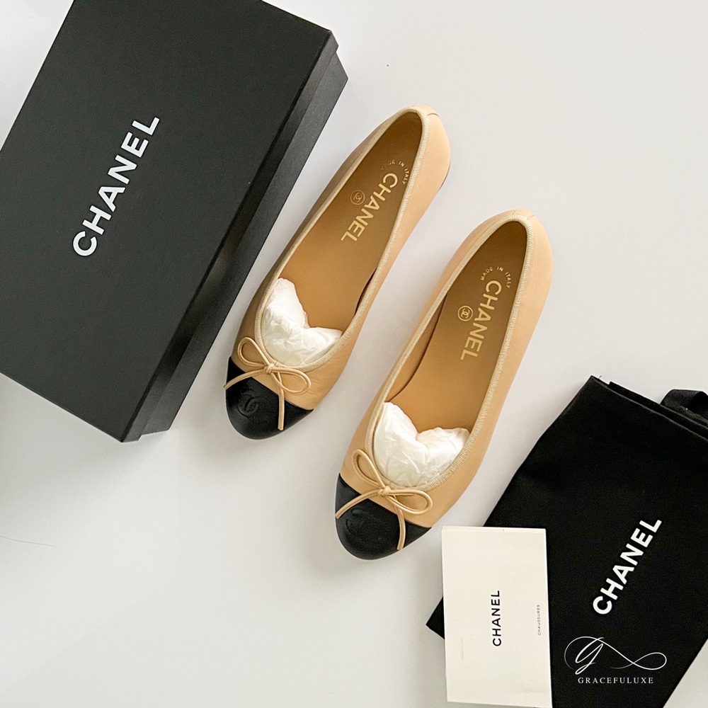 CHANEL Lambskin Ballerina Flats